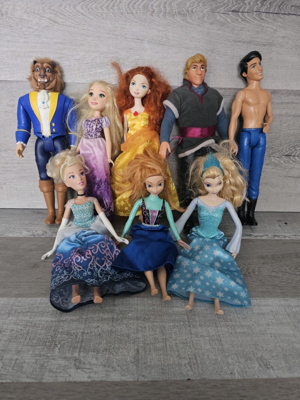 Lot Of 8 Disney Princesses & Princes Doll Collection #2